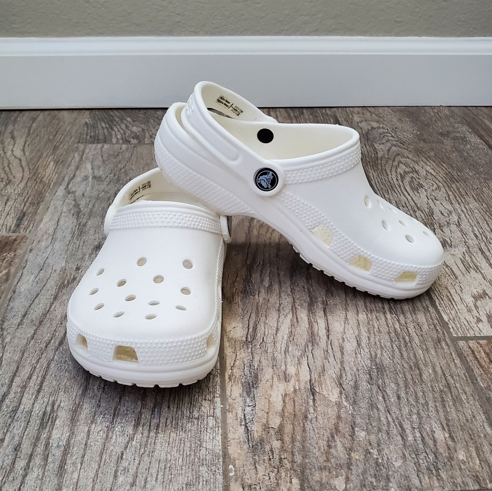 Crocs Big Kids Classic Clogs White Size J2